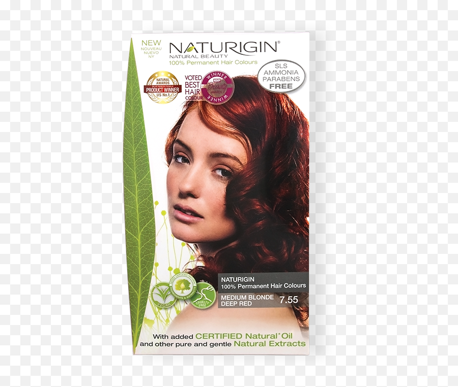 Medium Blonde Deep Red 755 - Naturigin Emoji,Red Hair Png