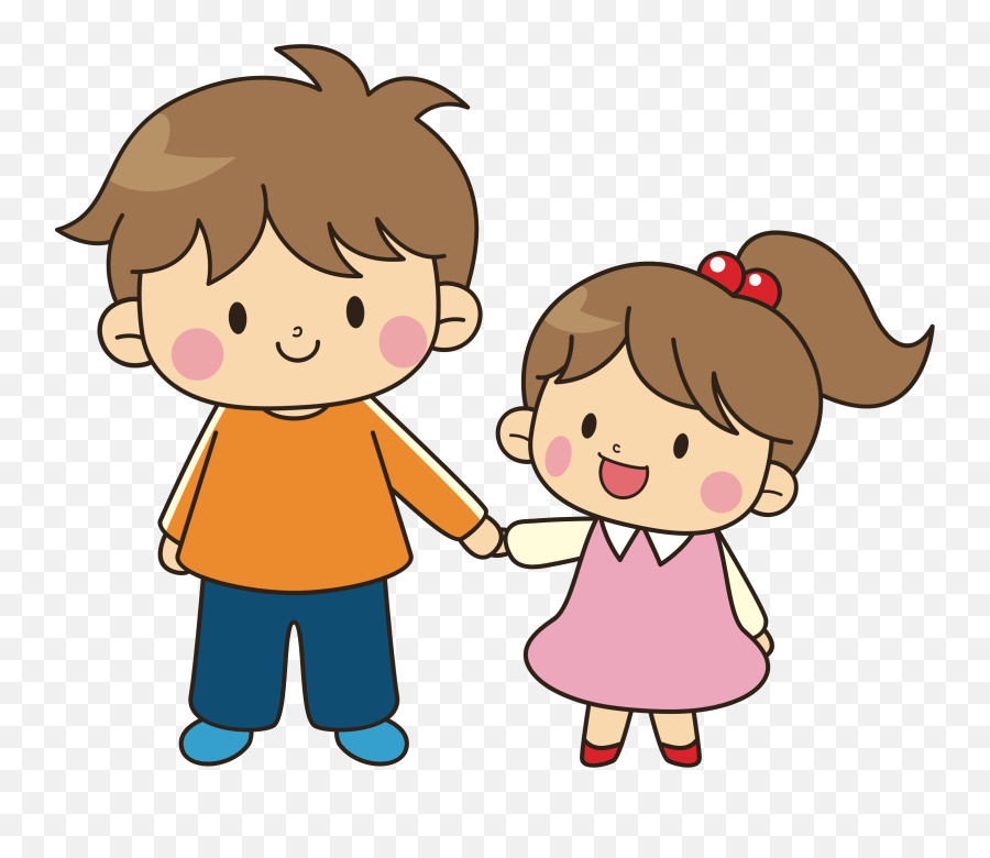 Older Brother And Younger Sister Clipart Free Download - Brother And Sister Clipart Emoji,Friendship Clipart