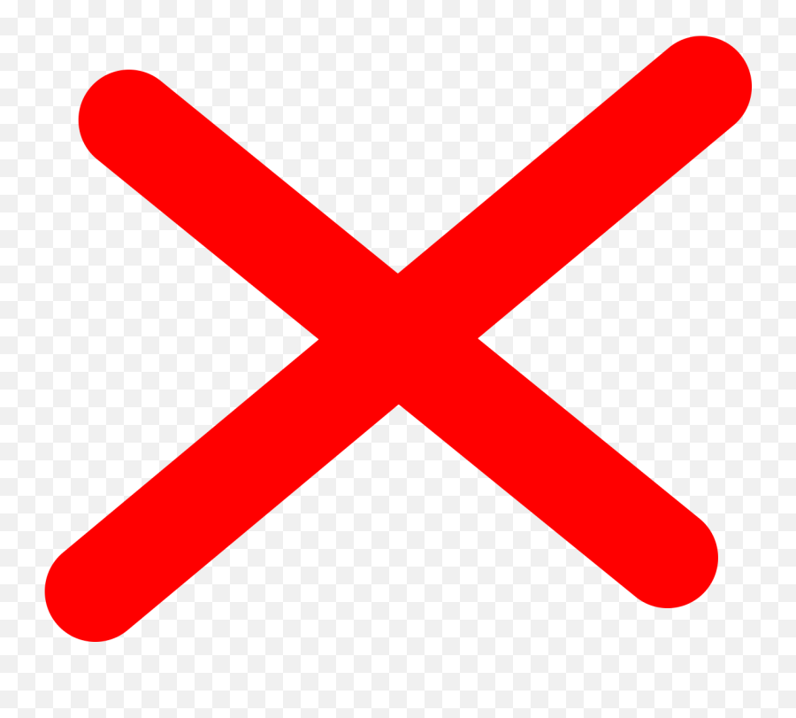 Big Red X Transparent Background Images - Transparent Background Cross Mark Png Emoji,X Transparent
