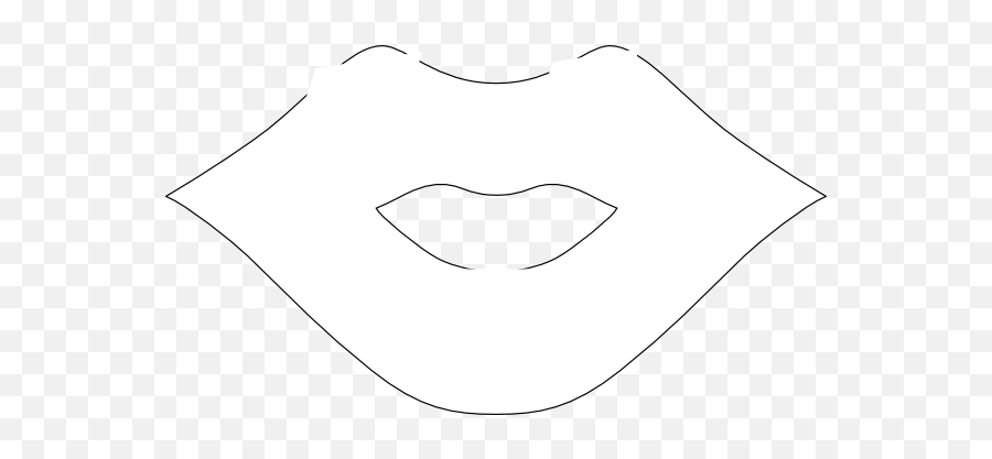 Lips Outline Clip Art Clipart - Png Lips Outline White Emoji,Lip Clipart