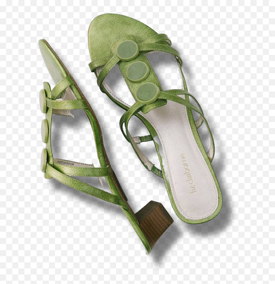 Pre - Owned Designer Sandals U2013 Theremoda Emoji,Liz Claiborne Logo
