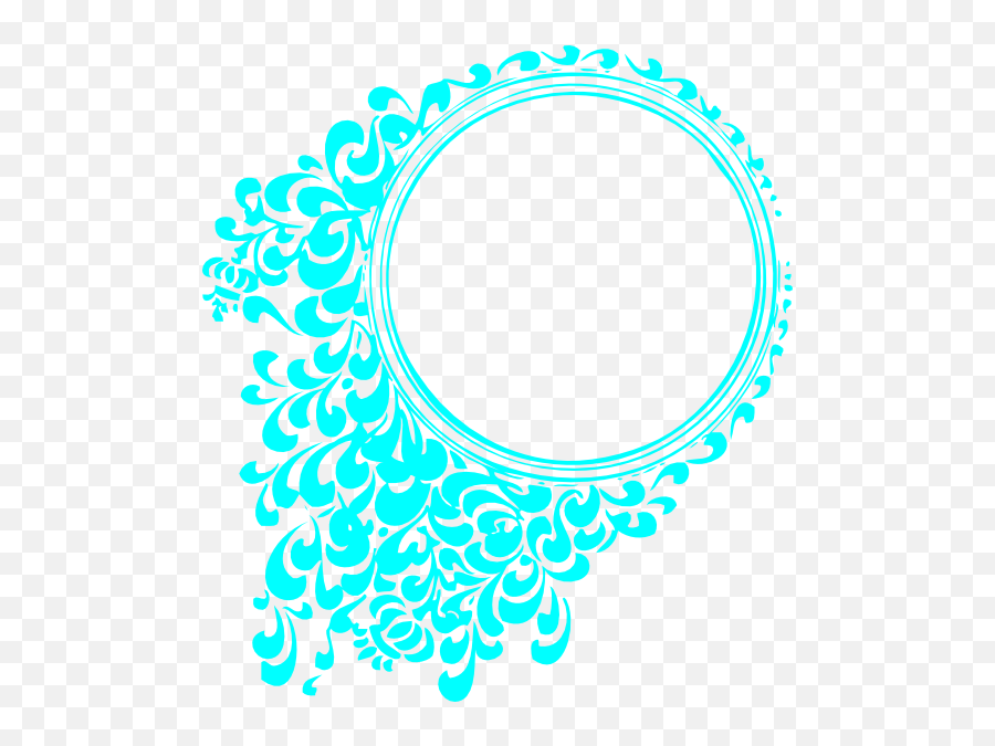 Aqua Circle Template Clip Art At Clker - Circle Border Emoji,Teal Border Clipart