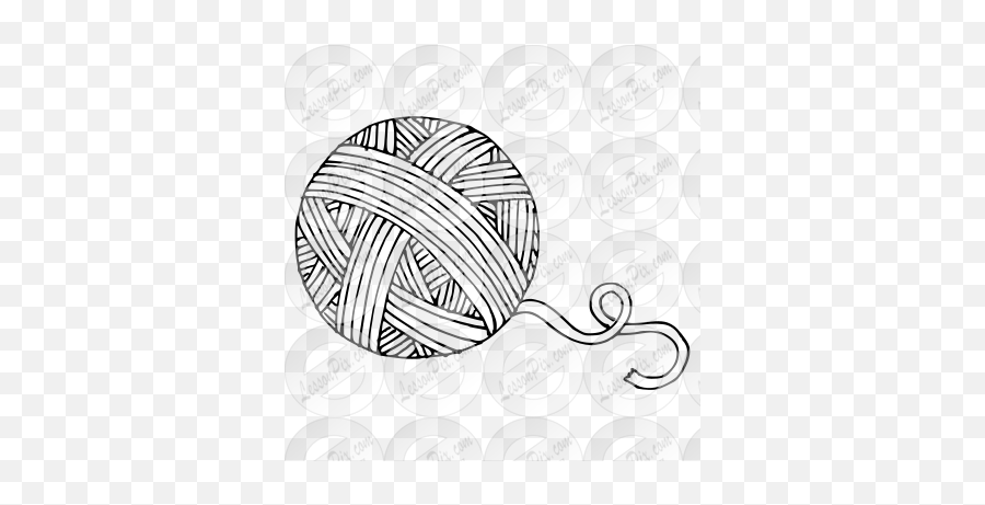 Yarn Outline For Classroom Therapy - For Volleyball Emoji,Yarn Clipart