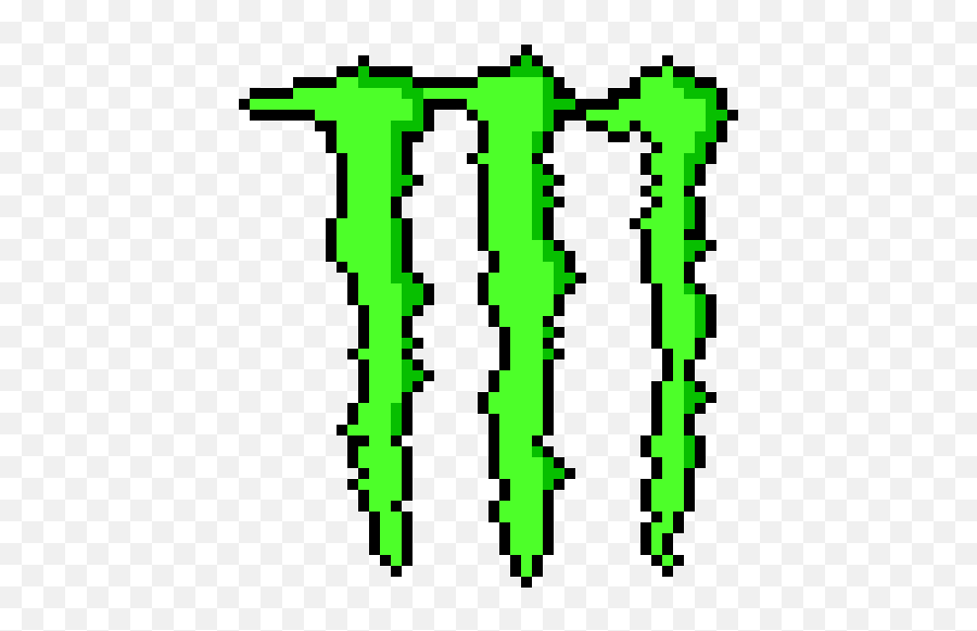 Minecraft Pixel Art Monster Logo Png - Monster Energy Pixel Emoji,Pixel Logo
