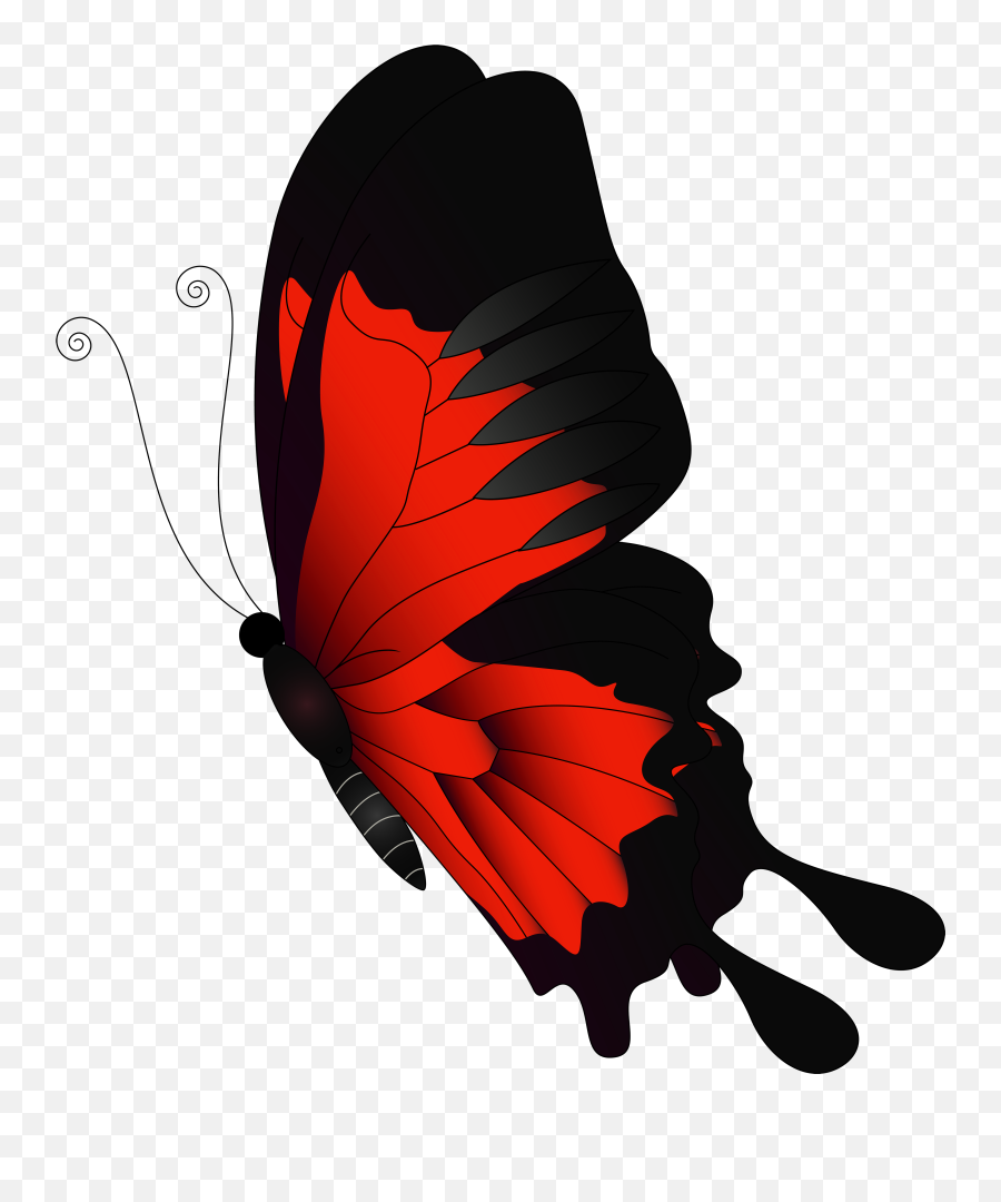 Red Flying Butterfly Png Clip Art Png - Butterfly Flying Photos Download Emoji,Butterfly Png