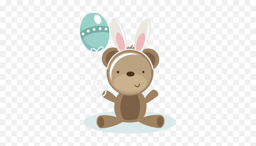 Bear With Bunny Ears Svg Scrapbook File Bear Svg File Cute - Miss Kate Cuttables Dinosaur Png Emoji,Bunny Ears Png