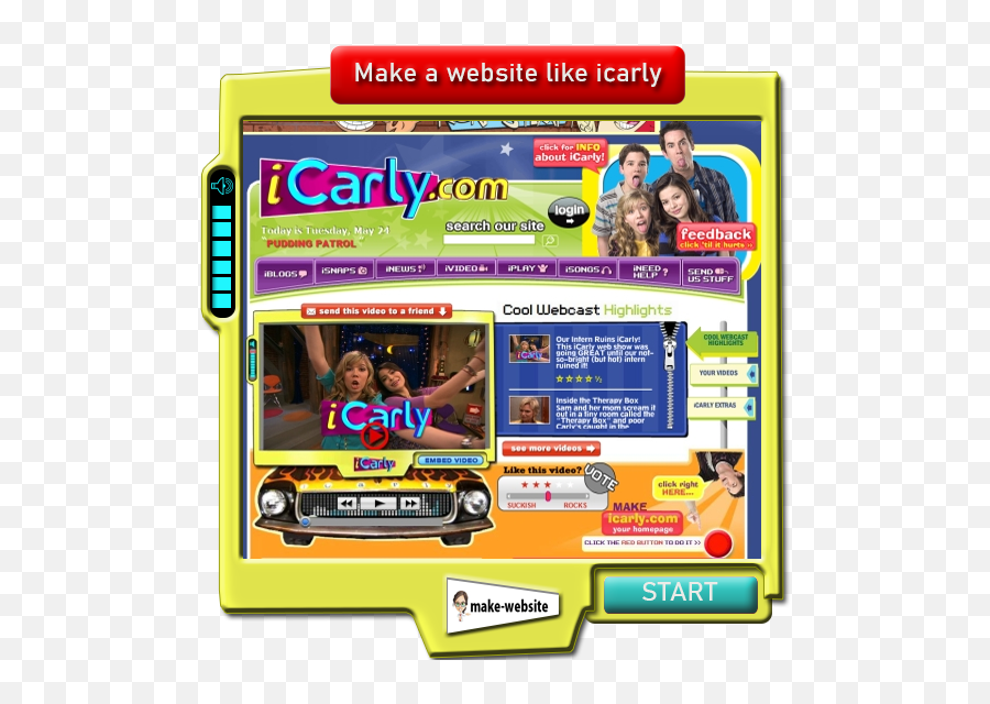 How To Make A Website Like Icarly - Make A Website Like Icarly Emoji,Icarly Logo