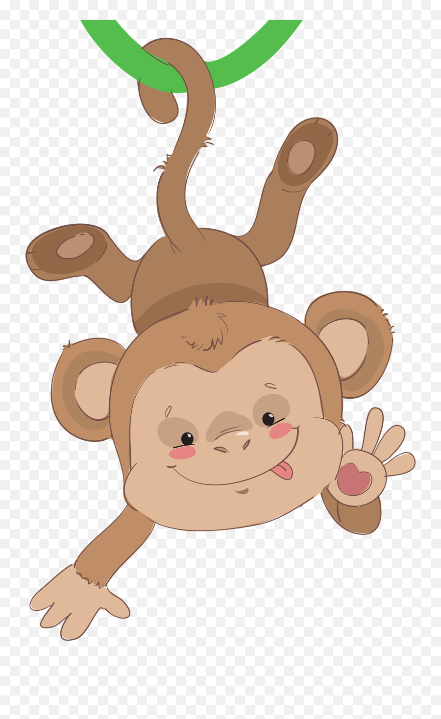 Monkey Hanging - Happy Emoji,Tail Clipart