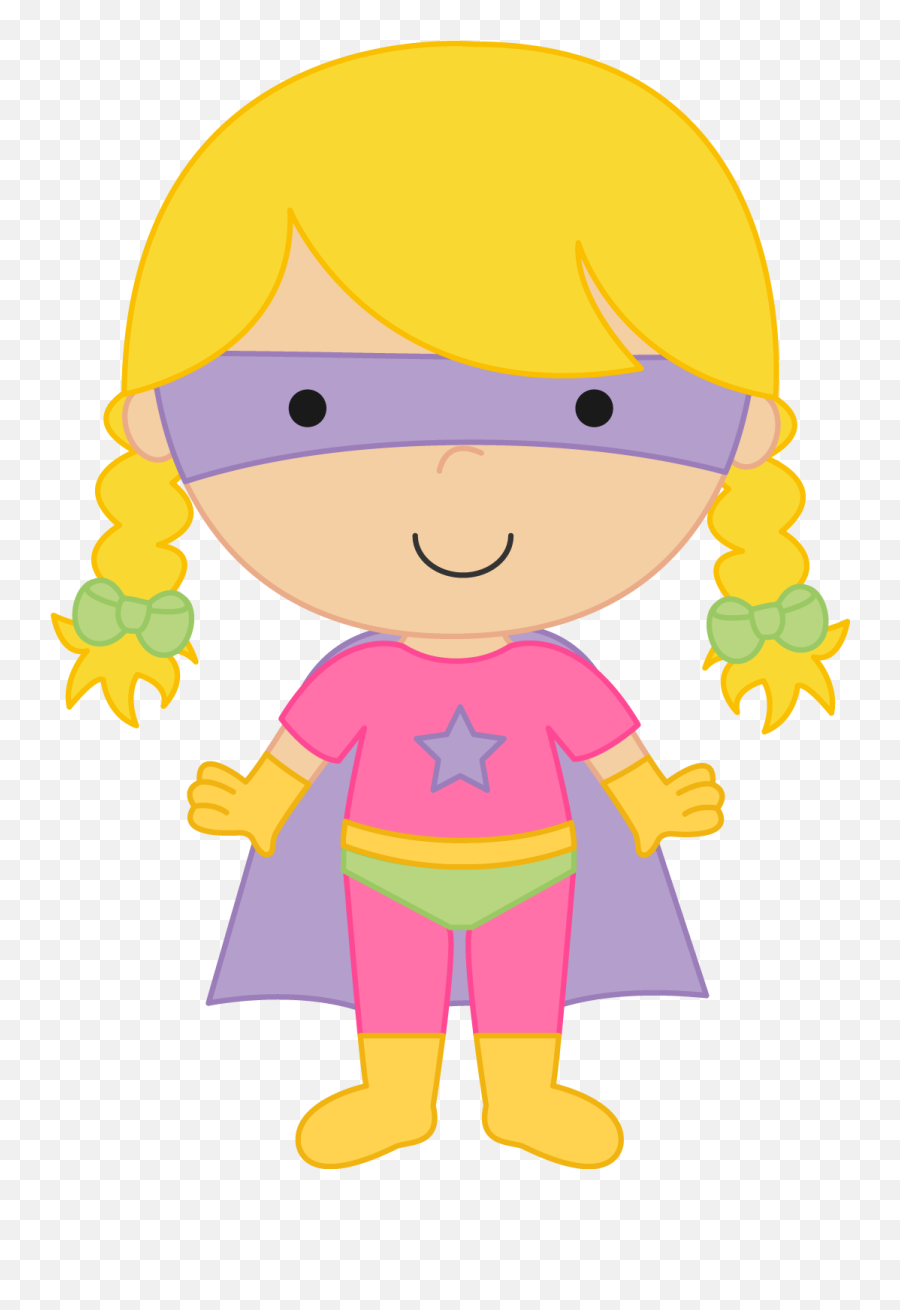Brave Girl Clip Art - Kids Superhero Girl Clipart Emoji,Superhero Clipart
