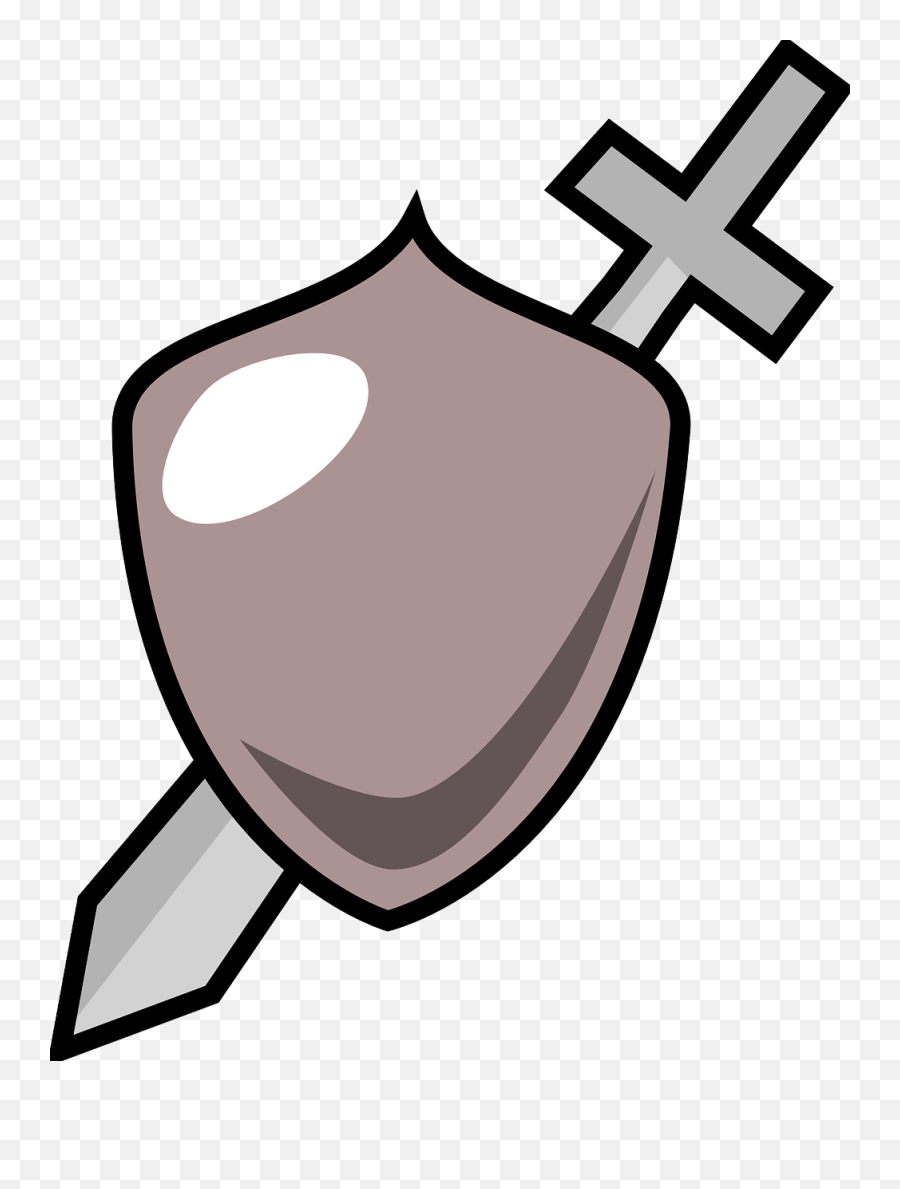 Shield Icon Clipart Vector Clip Art - Shield And Sword Clipart Emoji,Sword Clipart