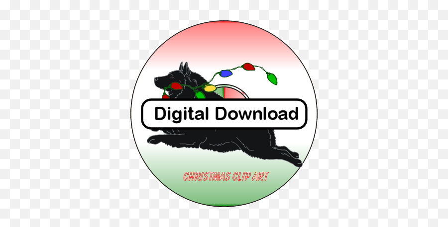 Schipperke Christmas Clip Art - Digital Download U2014 Argostar Dog Art Emoji,Christmas Dog Clipart
