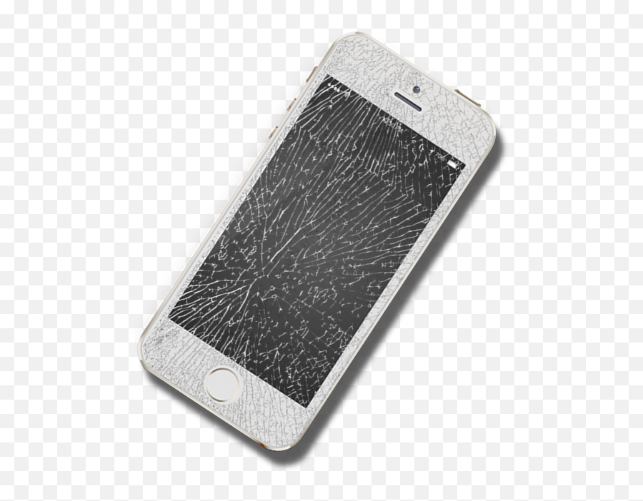 Apple Iphone Repairs - White Broken Iphone 5 Emoji,Screen Crack Png