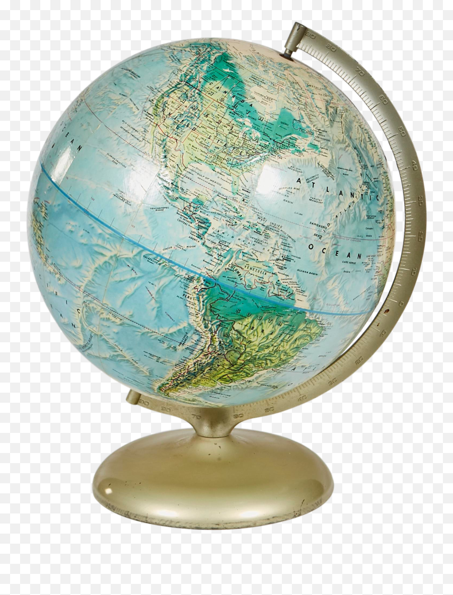 1960s Table Top World Globe Emoji,World Globe Png