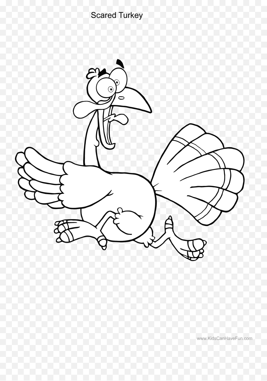 Library Of A Thanksgiving Turkey Clip Art Black And White - Scared Turkey Coloring Pages Emoji,Thanksgiving Turkey Clipart