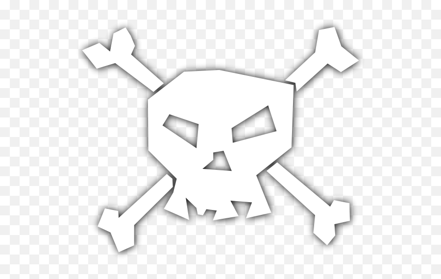 White Skull N White Bones Emoji,Pirate Skull Clipart