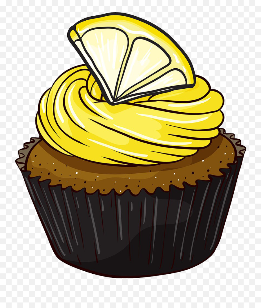 Transparent Lemon Cupcake Clipart Emoji,Cute Cupcake Clipart