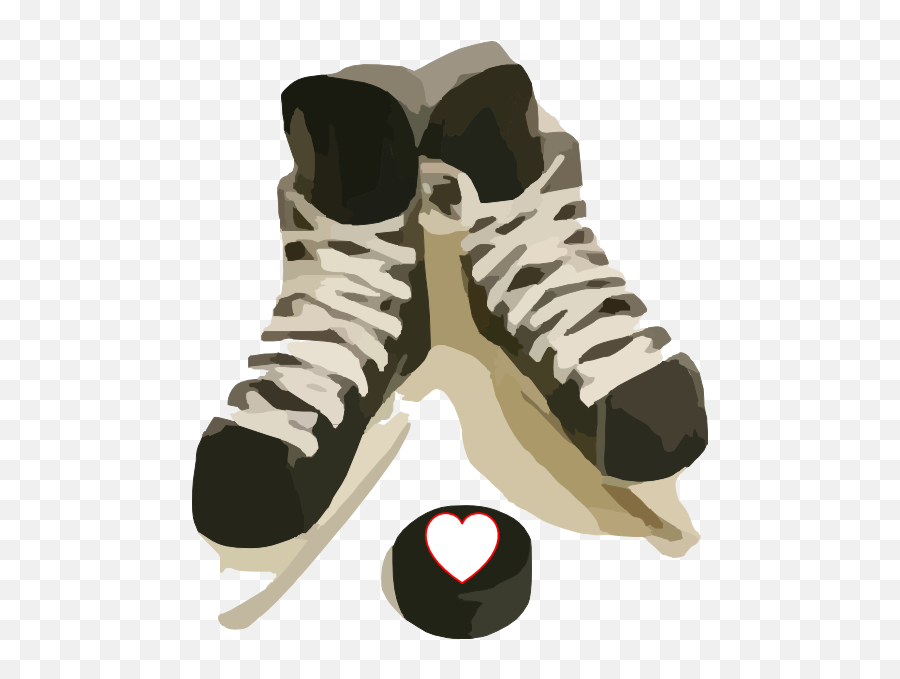 Hockey With Heart Clip Art At Clker Emoji,Hockey Skates Clipart