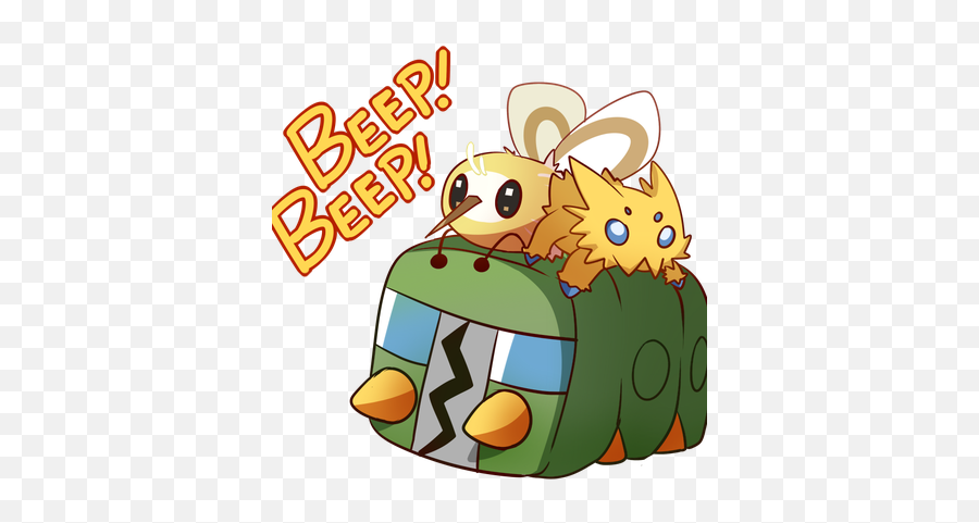 Charjabug Cutiefly And Joltik Drawn By Pink 4chan Emoji,Beer Emoji Png