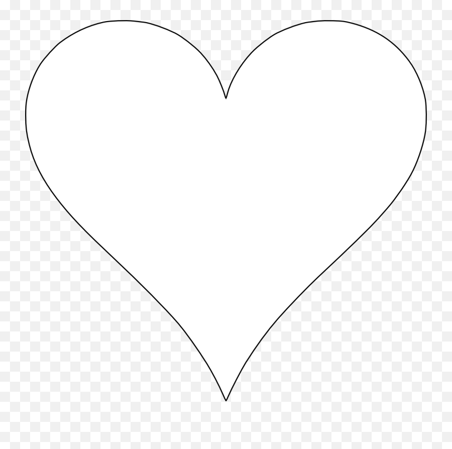 Heart Shapes Outlines Clipart Images - Clipart White Heart Emoji,Heart Outline Clipart