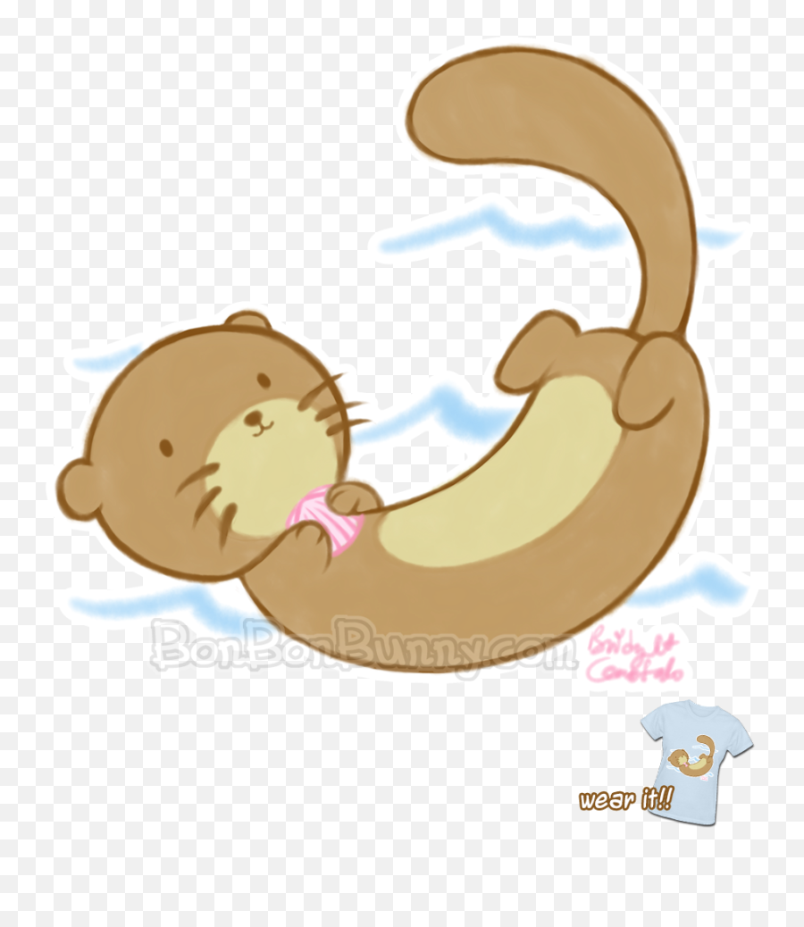 Otter Clipart Simple - Cute Otter Drawing Emoji,Otter Clipart