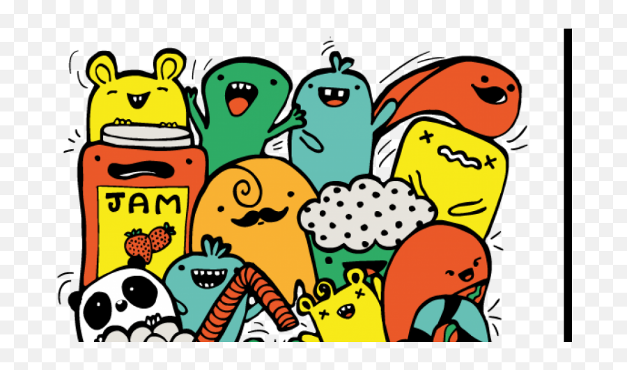 Download Doodle Monster Png - Doodle Monster A Color Emoji,Monster Png