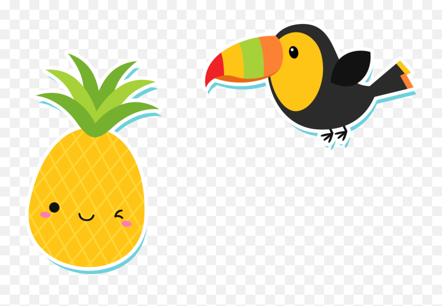 Pineapple Clipart Cute Pineapple Cute - Transparent Cute Pineapple Clipart Emoji,Pineapple Clipart