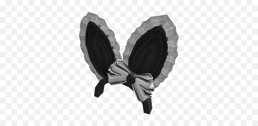 Lovely Lace Bunny Ears In Black - Roblox Lace Bunny Ears Girl Roblox Bunny Ears Emoji,Bunny Ears Png