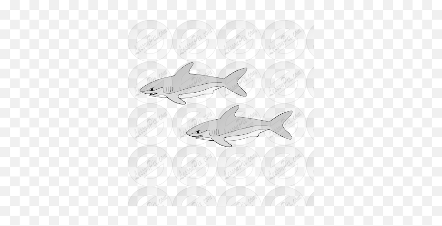 Sharks Picture For Classroom Therapy Use - Great Sharks Santuario De Plateros Emoji,Shark Clipart Black And White
