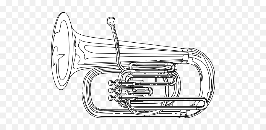 Tuba Clipart 3 Image 2 - Tuba Instrument Clipart Black And White Emoji,Tuba Clipart