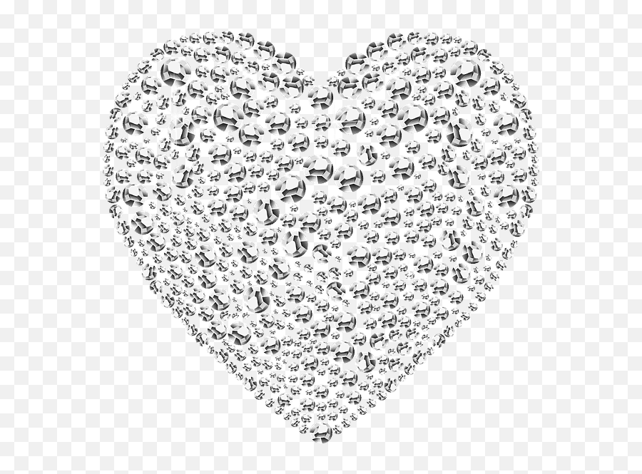 Perfect Heart Shaped Diamond - White Diamond Heart Png Emoji,Heart Shape Png