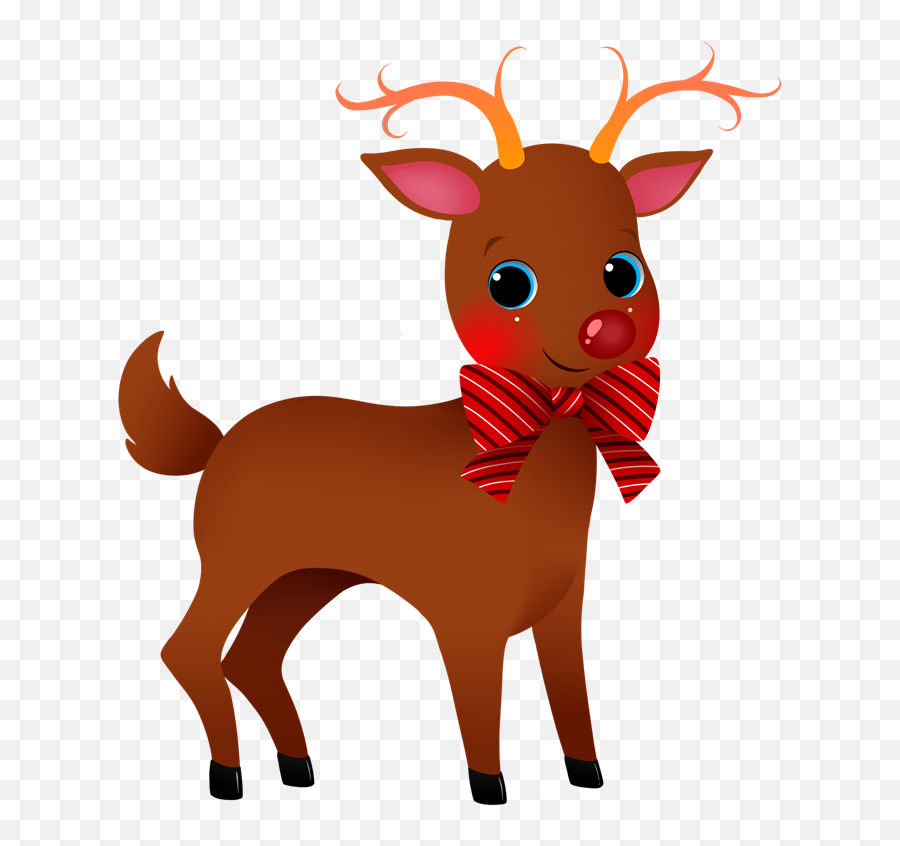 Free Christmas Clipart - Transparent Background Reindeer Clipart Emoji,Funny Christmas Clipart
