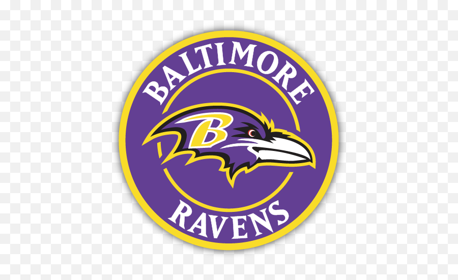 Baltimore Ravens Round Die - Cut Vinyl Decal Sticker 4 Si Baltimore Ravens Emoji,Baltimore Ravens Logo Png