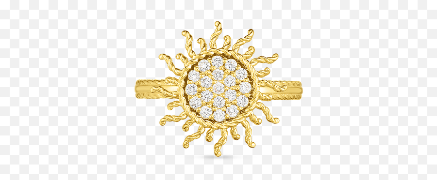 18kt Gold Diamond Sun Ring Emoji,Gold Dots Png