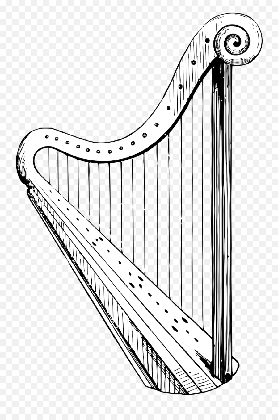 Harp Vintage Music - Free Vector Graphic On Pixabay Emoji,Harp Clipart