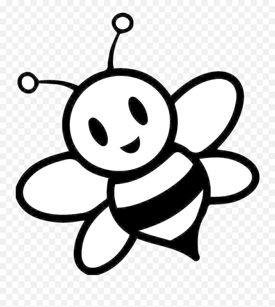 Honey Bee Colouring Page - Silhouette Bumble Bee Clipart Emoji,Bee Clipart Black And White