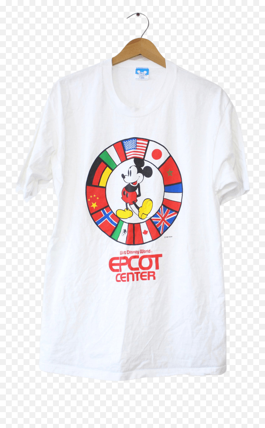 Vintage 80u0027s White Mickey Mouse Epcot T - Shirt By Disney Emoji,Epcot Logo Png
