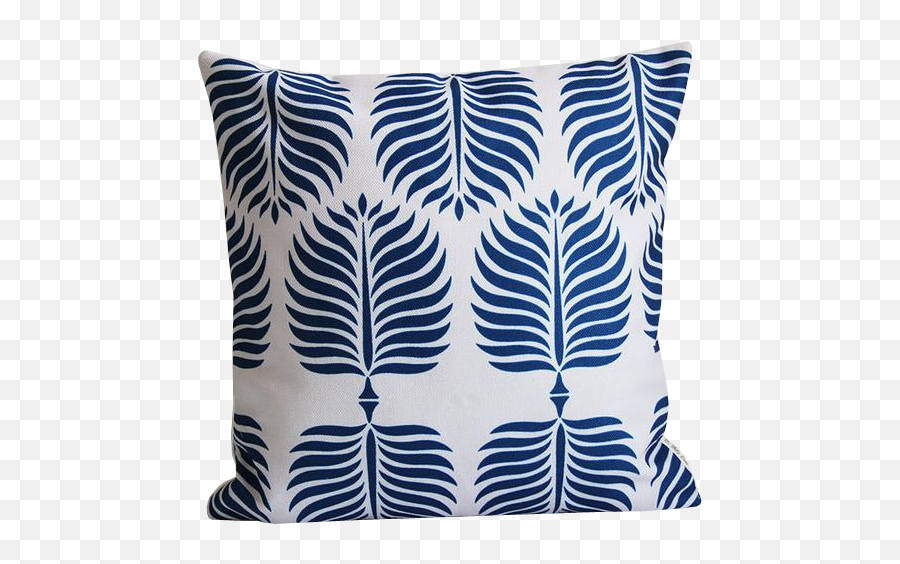 Blue Green Navy Palm Tree Leaves Throw Pillow Cover Navy 20x20 Two Sided Print Emoji,Two Palm Trees Logo