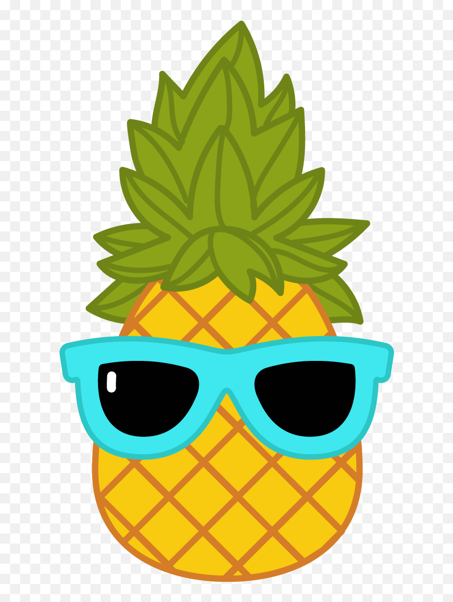 Pineapple With Sunglasses Clipart - Transparent Pineapple With Glasses Png Emoji,Pineapple Clipart
