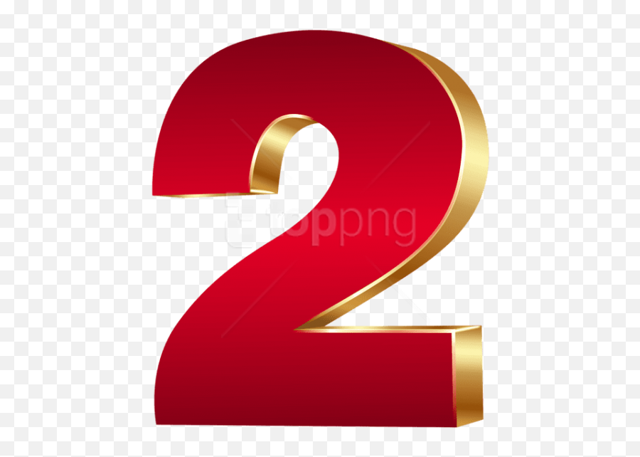 Free Png Download 3d Number Two Red - Numbers 3d Png Emoji,Number 2 Clipart