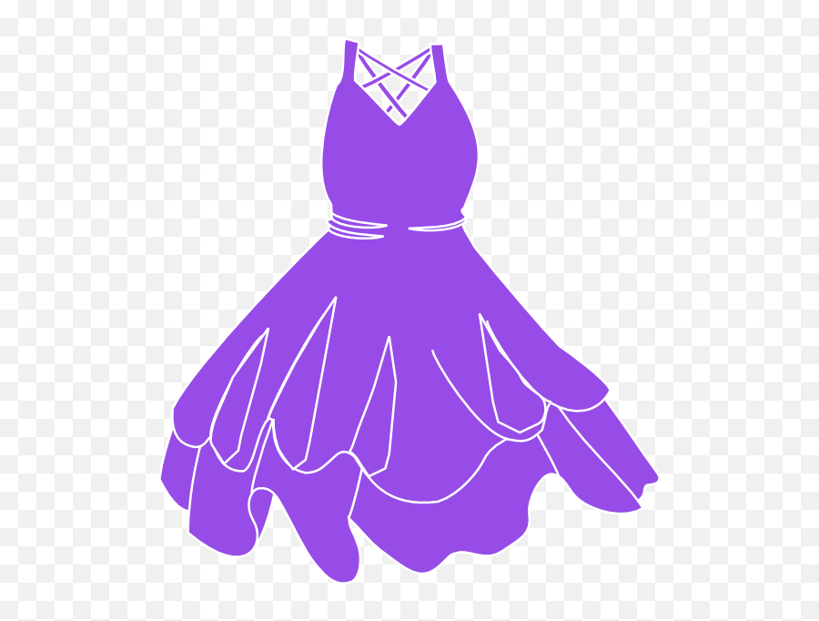 Dress Attempt 2 Clip Art At Clker - Purple Dress Clipart Emoji,Transparent Dress