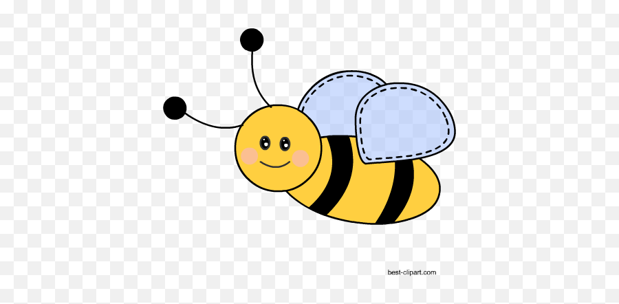 Cute Bee Png Clip Art Image - Honey Bee Full Size Png Cartoon Transparent Background Honey Bee Emoji,Honey Bee Clipart