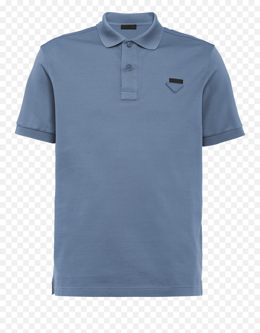 Prada Polo Shirts For Men - Prada Logo Triangle Polo Shirt Emoji,Polo Shirts W Logo