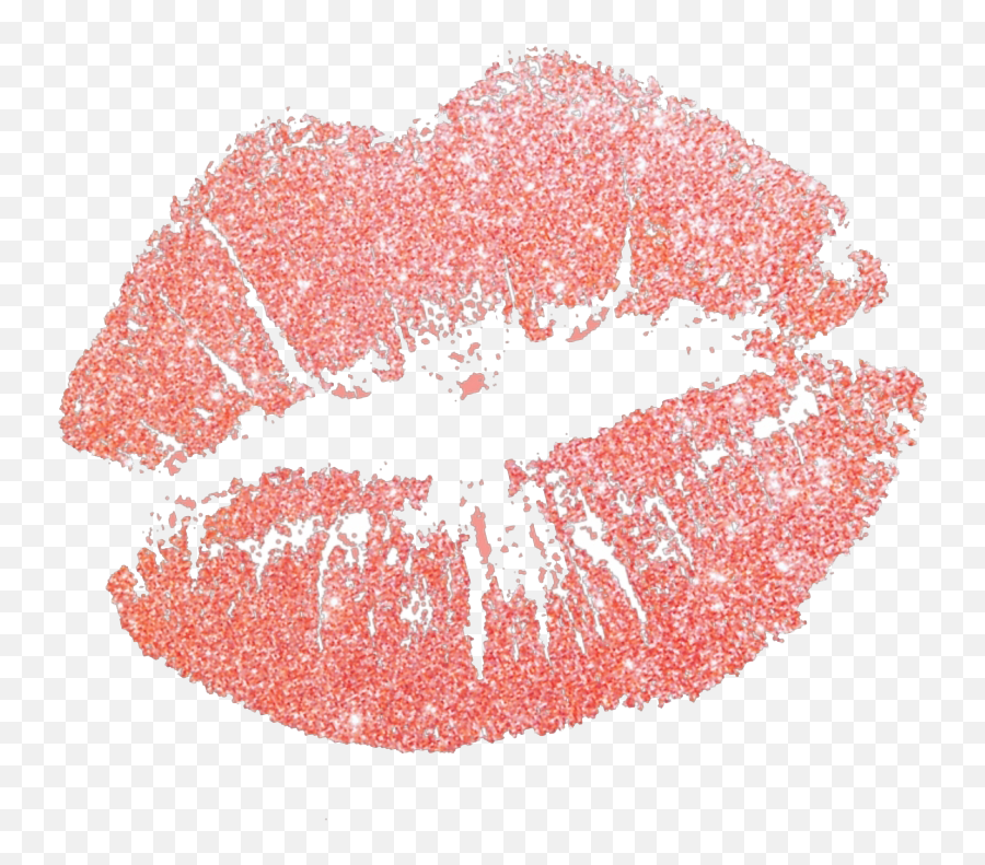 Glitter Lips Transparent Background Png Png Arts - Rose Gold Glitter Lips Emoji,Glitter Transparent Background