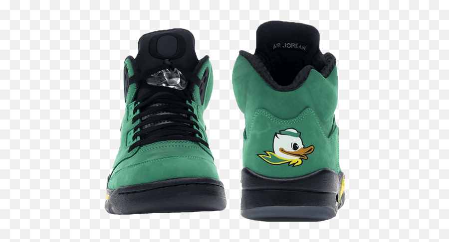 The New Jordan 5 Oregon Adds A Quack To The Ducks - Jordan 5 Oregon Ducks Fit Emoji,Oregon Ducks Logo
