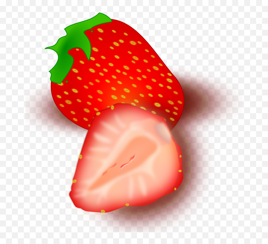 Food Strawberry Strawberries Png - Sliced Strawberry Cartoon Emoji,Strawberries Png