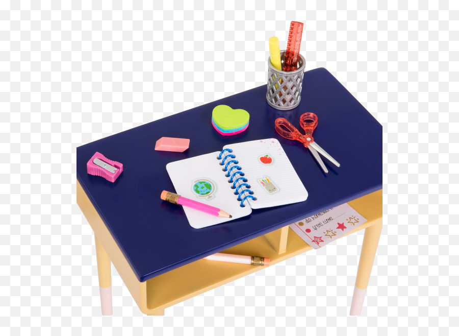 Brilliant Bureau Desk Set 18 - Inch Dolls Our Generation Our Generation Desk Emoji,School Desk Png