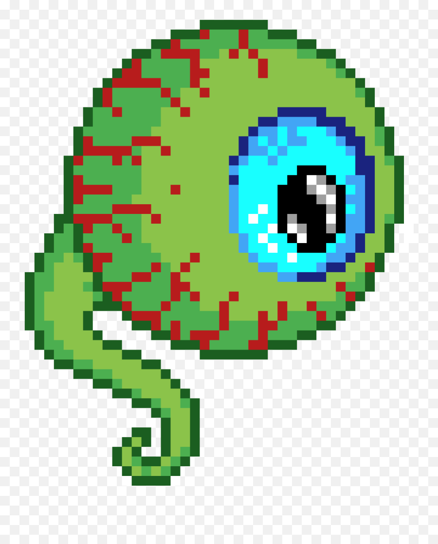 Scary Eyeball - Pixel Art Star Wars Boba Fett Clipart Full Pixel Art Green Eye Emoji,Boba Fett Png