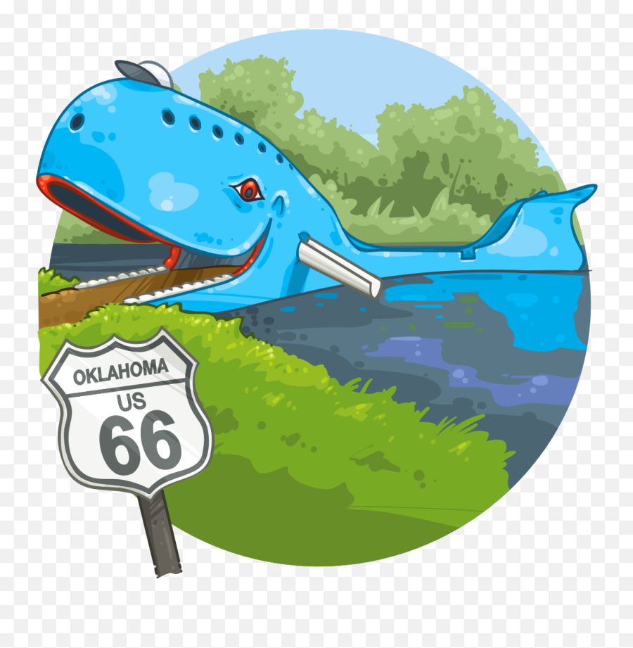 Oklahoma Route 66 Clip Art Emoji,Route 66 Clipart