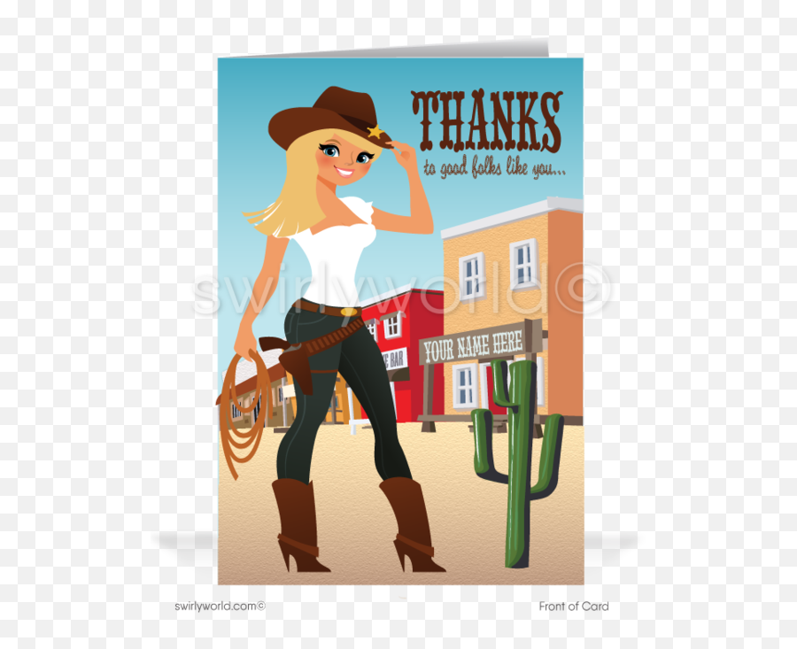 Women In Business Tagged Cowgirl Thank You Cards - Swirly Emoji,Cowgirl Clipart