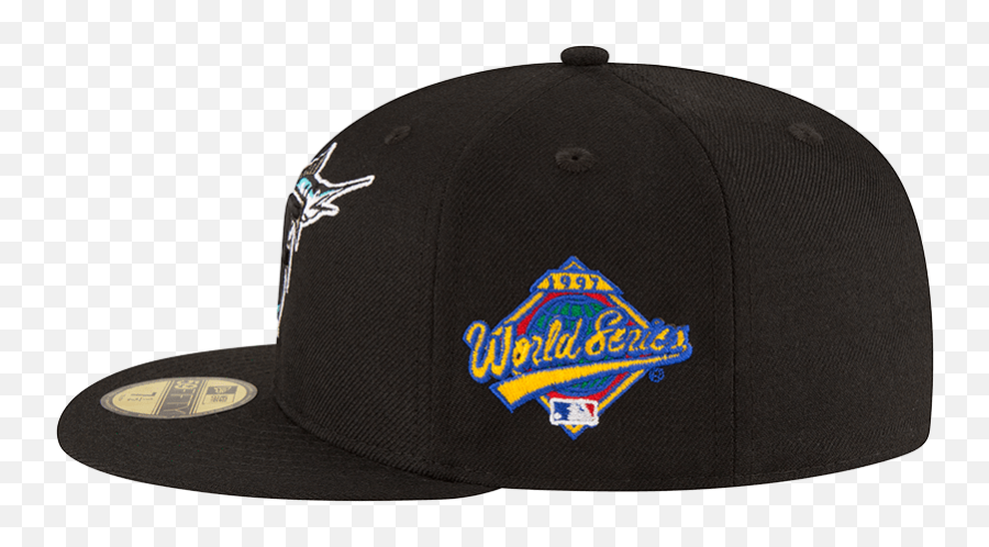Florida Marlins New Era 1997 World Series Wool 59fifty Fitted Hat Black Emoji,Marlins New Logo